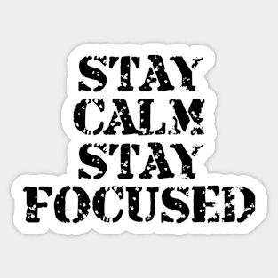 Stay Calm Stay Focused Sticker